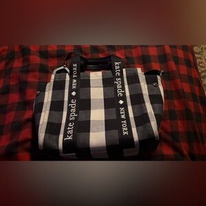 Kate Spade Black and White Checkered Bag and Steve Madden Cream and Beige bag